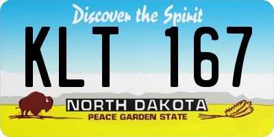 ND license plate KLT167