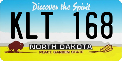 ND license plate KLT168