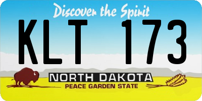 ND license plate KLT173