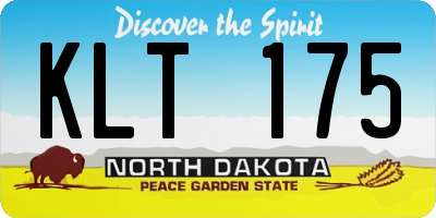 ND license plate KLT175