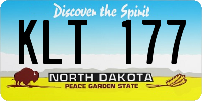 ND license plate KLT177