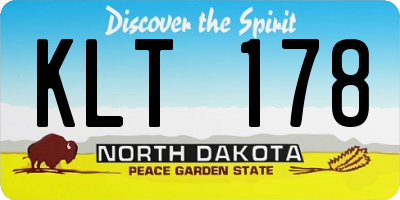 ND license plate KLT178