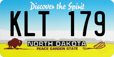 ND license plate KLT179