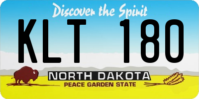 ND license plate KLT180