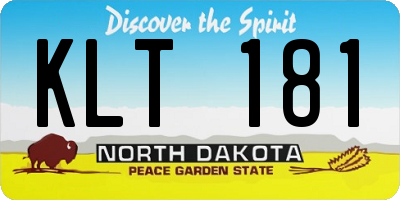 ND license plate KLT181