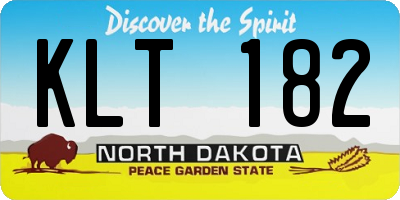 ND license plate KLT182