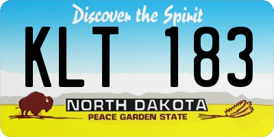 ND license plate KLT183