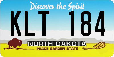 ND license plate KLT184