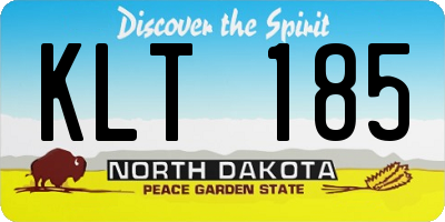 ND license plate KLT185