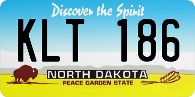 ND license plate KLT186
