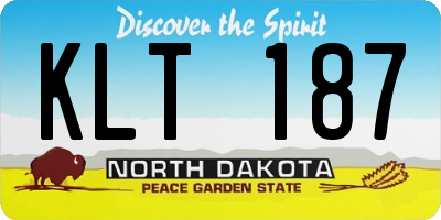ND license plate KLT187