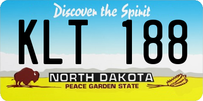 ND license plate KLT188