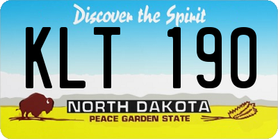 ND license plate KLT190