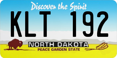 ND license plate KLT192