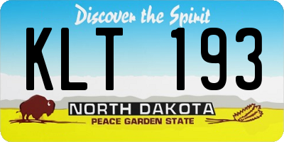 ND license plate KLT193