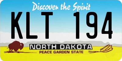 ND license plate KLT194