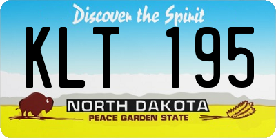 ND license plate KLT195