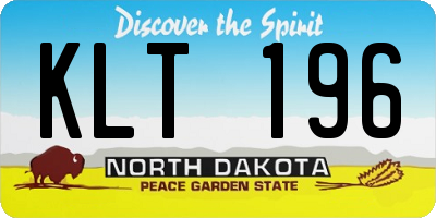 ND license plate KLT196