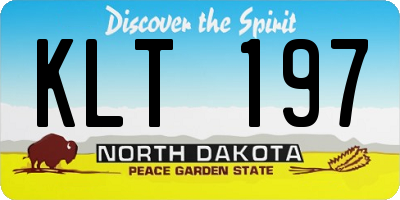 ND license plate KLT197