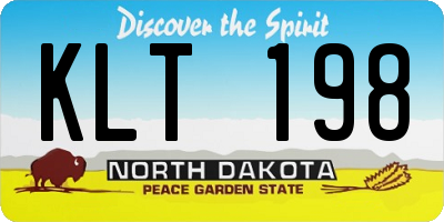 ND license plate KLT198