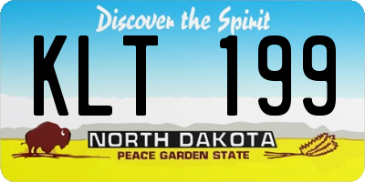 ND license plate KLT199
