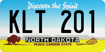 ND license plate KLT201