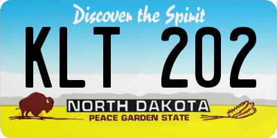 ND license plate KLT202