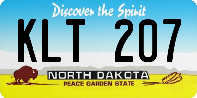 ND license plate KLT207