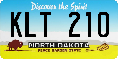 ND license plate KLT210