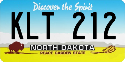ND license plate KLT212