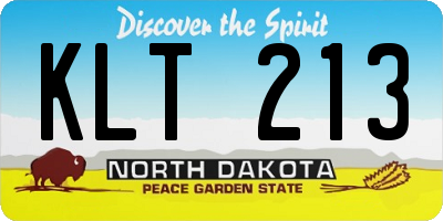 ND license plate KLT213