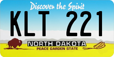 ND license plate KLT221