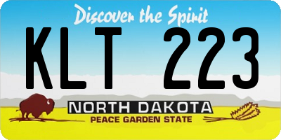 ND license plate KLT223
