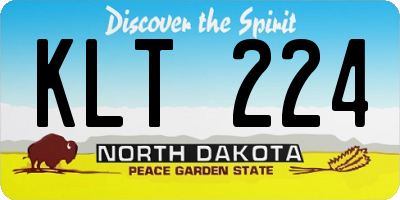 ND license plate KLT224