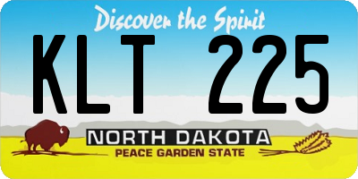 ND license plate KLT225