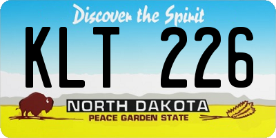 ND license plate KLT226