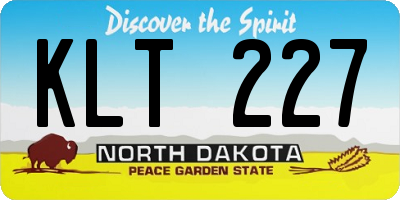 ND license plate KLT227