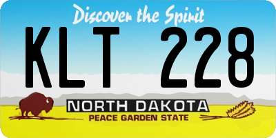 ND license plate KLT228