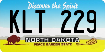 ND license plate KLT229