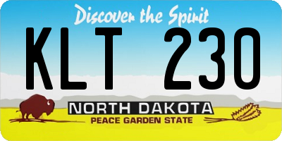 ND license plate KLT230