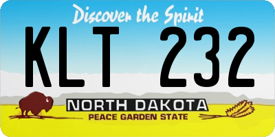 ND license plate KLT232