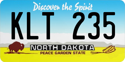 ND license plate KLT235
