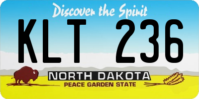 ND license plate KLT236