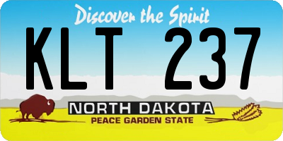 ND license plate KLT237