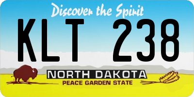 ND license plate KLT238