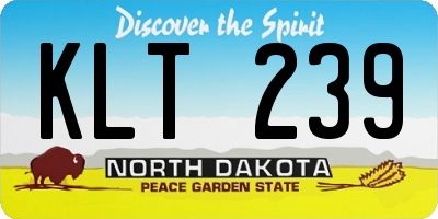ND license plate KLT239