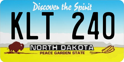 ND license plate KLT240