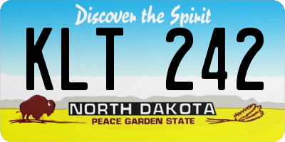 ND license plate KLT242