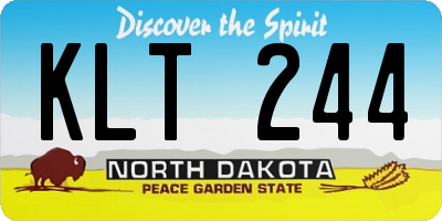 ND license plate KLT244