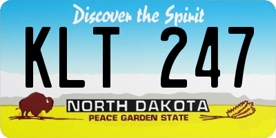 ND license plate KLT247